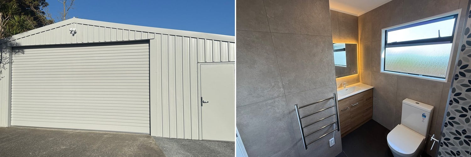 Mersey Construction - custom shed and bathroom renovation by Auckland builders